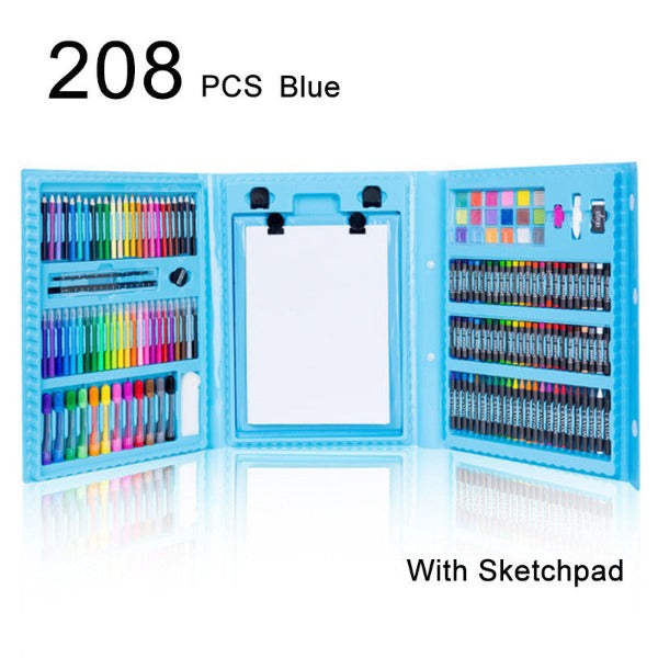 "208-Piece Kids Art Set with Easel - Perfect Gift for Creative Kids"