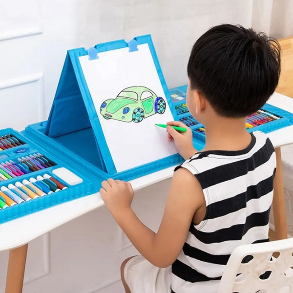 "208-Piece Kids Art Set with Easel - Perfect Gift for Creative Kids"