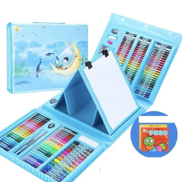 "208-Piece Kids Art Set with Easel - Perfect Gift for Creative Kids"