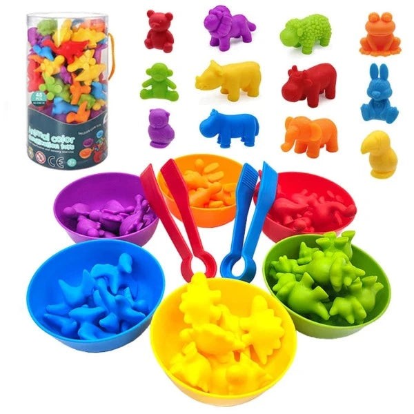 "Educational Fun: Montessori Rainbow Counting Bears"