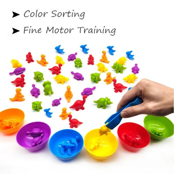 "Educational Fun: Montessori Rainbow Counting Bears"