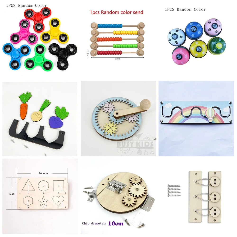 "Enhance Skills: Children's DIY Busy Board Accessories"