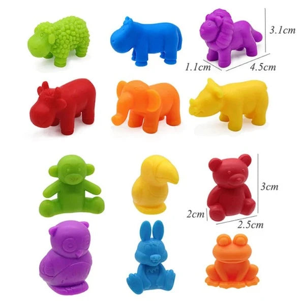 "Educational Fun: Montessori Rainbow Counting Bears"