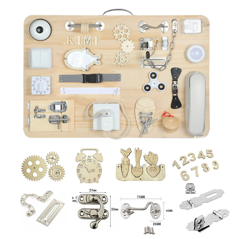 "Enhance Skills: Children's DIY Busy Board Accessories"