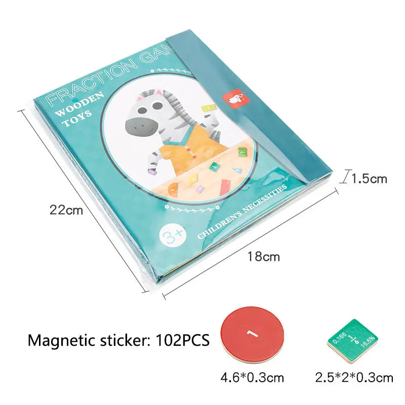 Children Magnetic Fraction Learning Toys