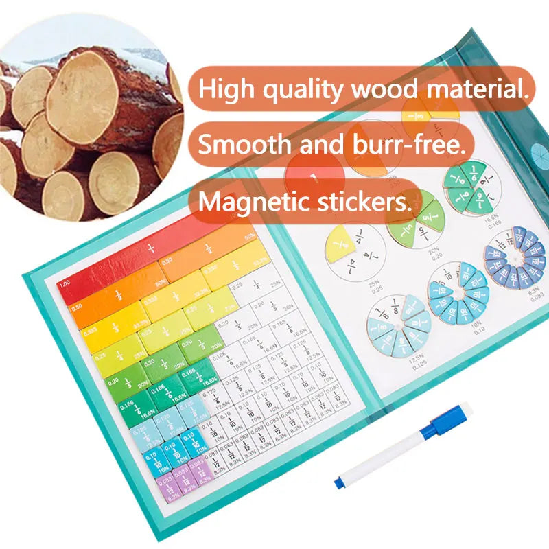 Children Magnetic Fraction Learning Toys