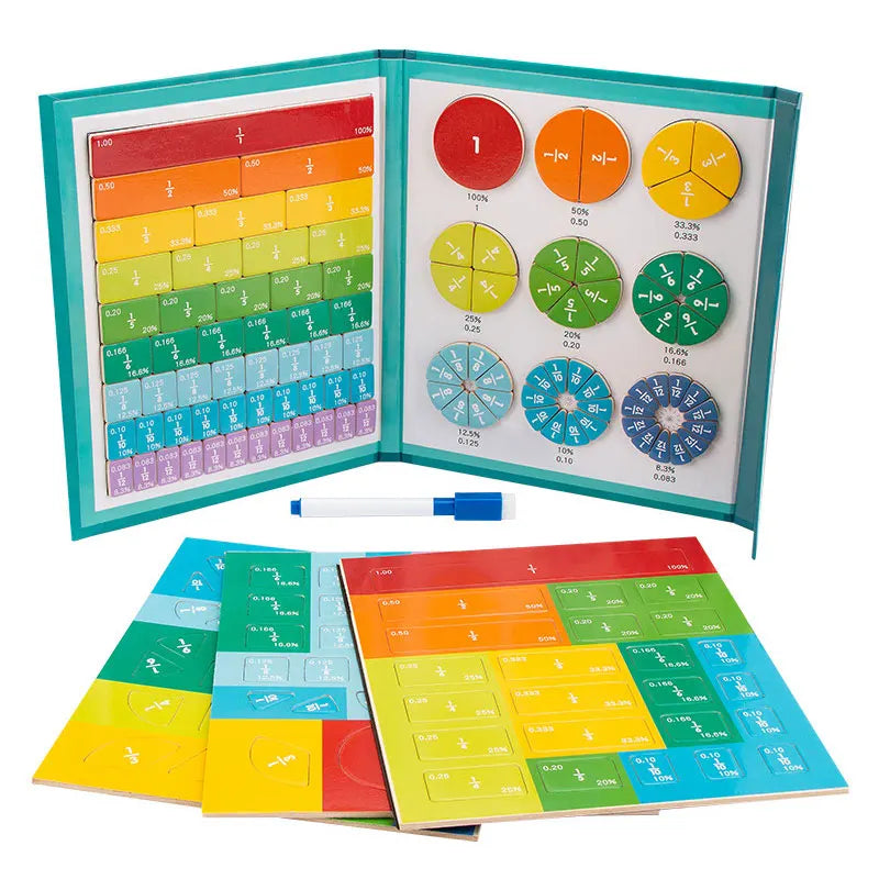 Children Magnetic Fraction Learning Toys