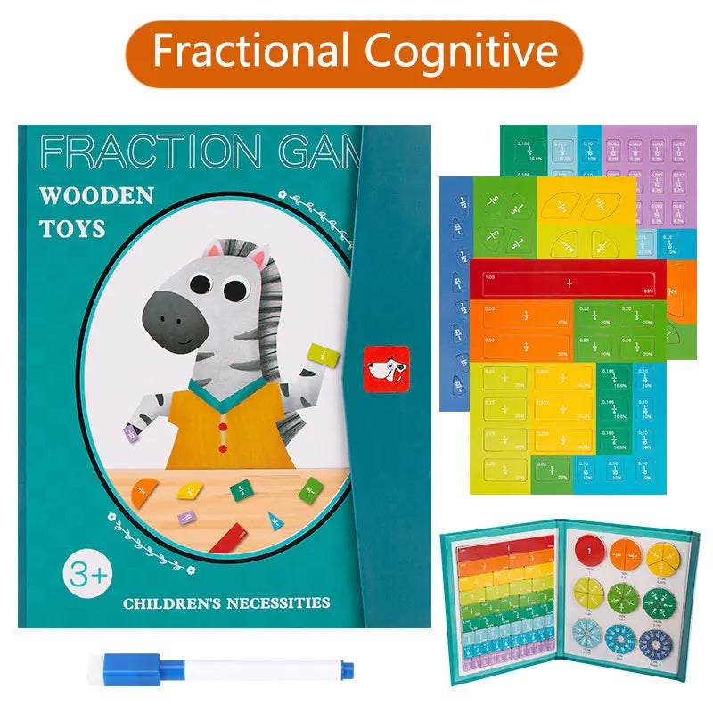 Children Magnetic Fraction Learning Toys