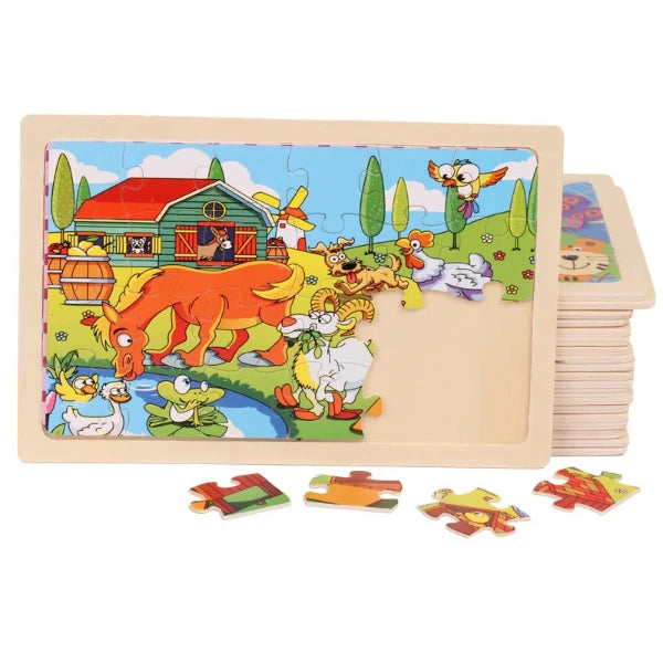 Children's Wooden Animal Puzzle